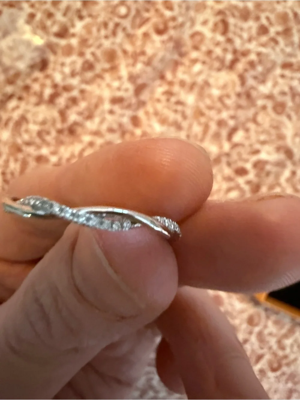 Quince 14K White Gold Diamond Petite Twist Ring